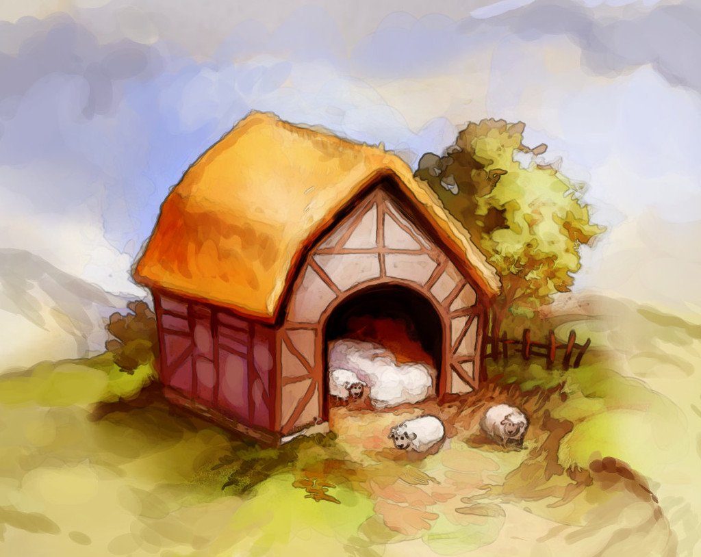 Sheep herding artwork